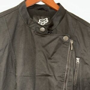 FOX Racing Widow Heritage Forged Water Repellant Black Jacket Large NWT